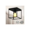 Deckenlampe schwarz Metall E27 Käfig Industrie