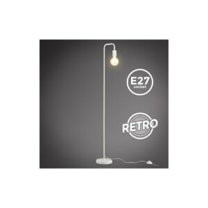 Stehlampe Retro Weiß Metall Industrie E27