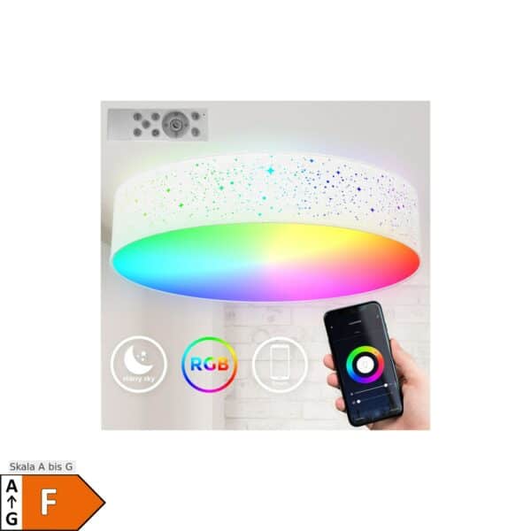LED WIFI Deckenleuchte Stoff Smart RGB CCT 30W
