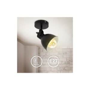 LED Wandlampe Spot Vintage matt schwarz E27