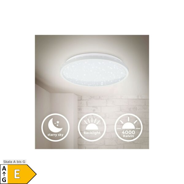 LED Deckenlampe Sternenlicht ultraflach weiß