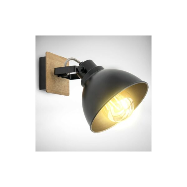 LED Wandlampe Retro Wandspot Holz Industrie