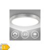 LED Deckenlampe Silber 24W Metallrand Panel 38cm