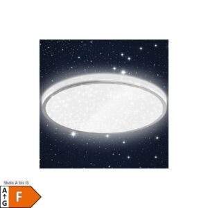 LED Deckenleuchte Sternenhimmel Silber 18W modern