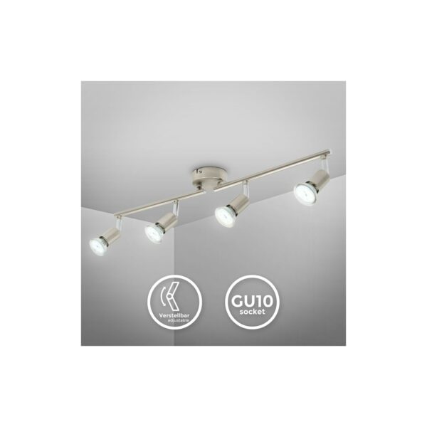 LED Deckenleuchte GU10 Metall Lampe Decken-Spot schwenkbar 4-flammig Wohnzimmer