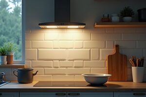 Praktische Lampen über Herd